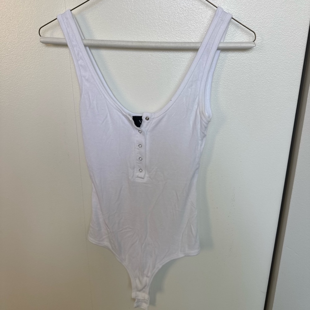 White Sleeveless Bodysuit